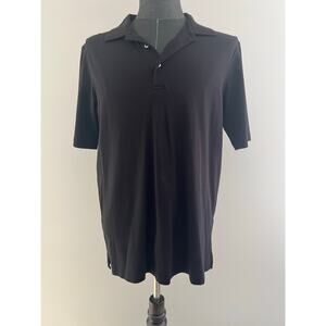 Bobby Jones Polo Golf Shirt 100% Cotton Black Medium SG
